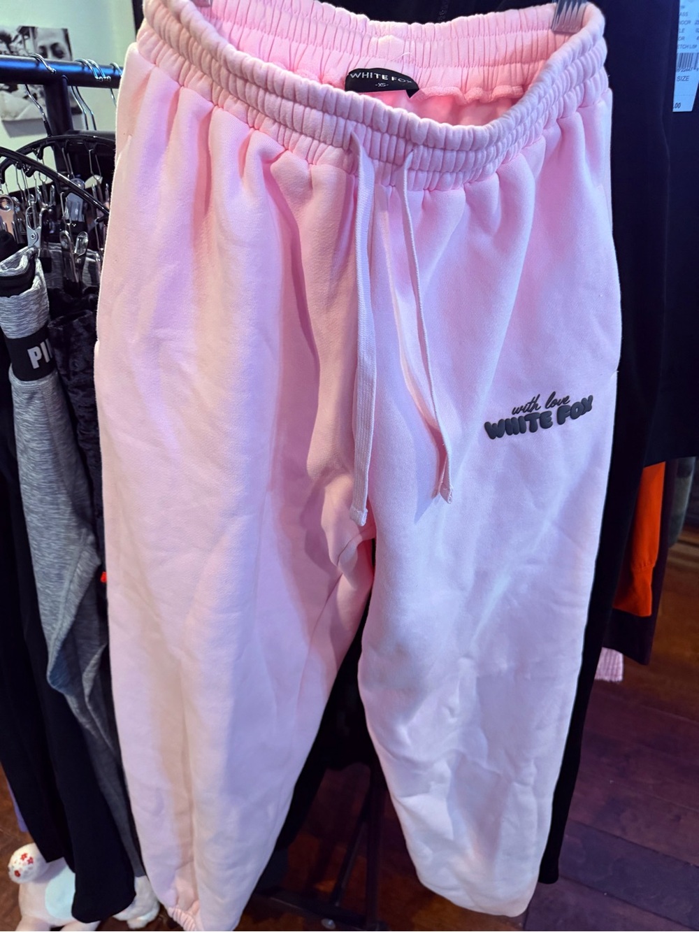 White Fox Boutique Pink Drawstring Joggers